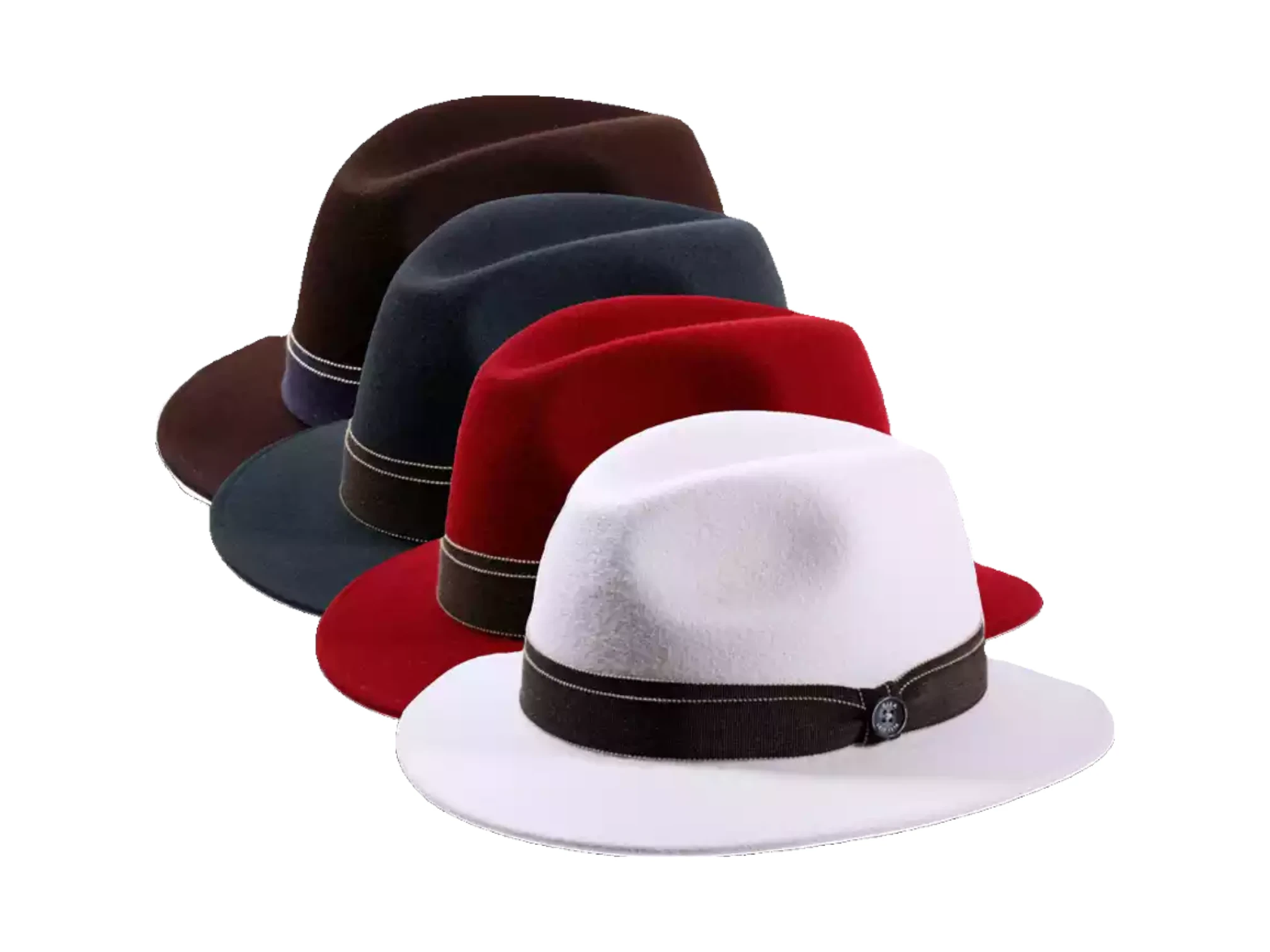 Fedora Traveler Wollfilz mit breiter Krempe, Handarbeit Schweiz