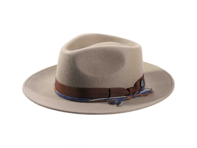 Filzhut Fedora Wolle "Waxed Ribbon" – Bild 5