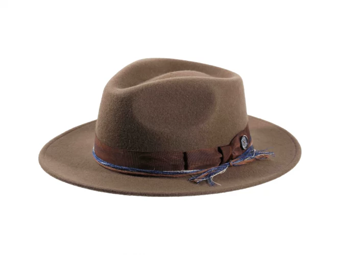 Filzhut Fedora Wolle "Waxed Ribbon" – Bild 4