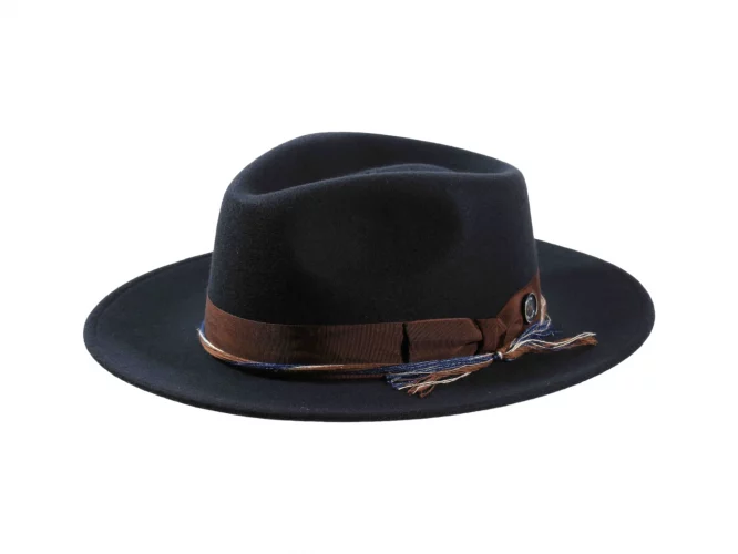 Filzhut Fedora Wolle "Waxed Ribbon" – Bild 3