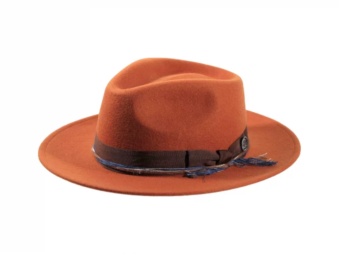 Filzhut Fedora Wolle "Waxed Ribbon" – Bild 2
