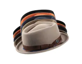 Player Diamant Shape Wollfilzhut „Waxed Ribbon“, handgefertigt in der Schweiz