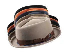 Player Diamant Shape Wollfilzhut „Waxed Ribbon“, handgefertigt in der Schweiz