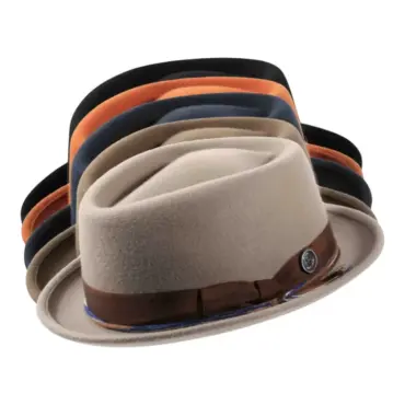 Player Diamant Shape Wollfilzhut „Waxed Ribbon“, handgefertigt in der Schweiz