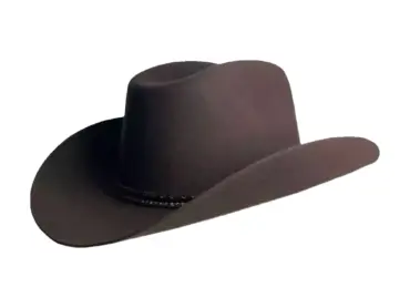 Westernhut Desperado Braun mit Lederhutband in Schwarz