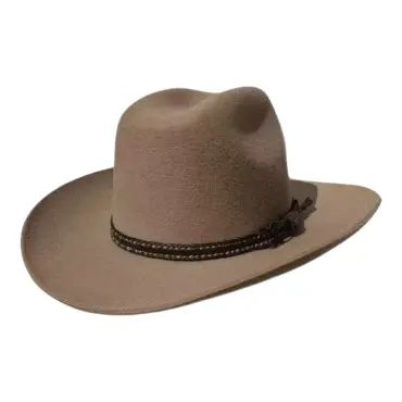 Westernhut Desperado in Camel mit Lederhutband in Braun