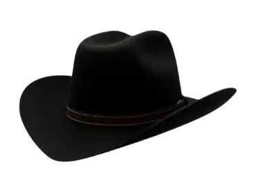 Westernhut Rodeo mit spitz zulaufender Krempe in Schwarz