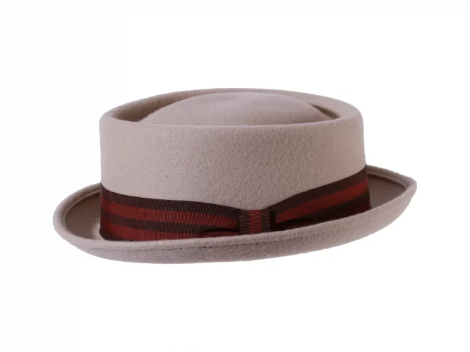 Filzhut Porkpie mit gestreiften Hutband – Bild 6