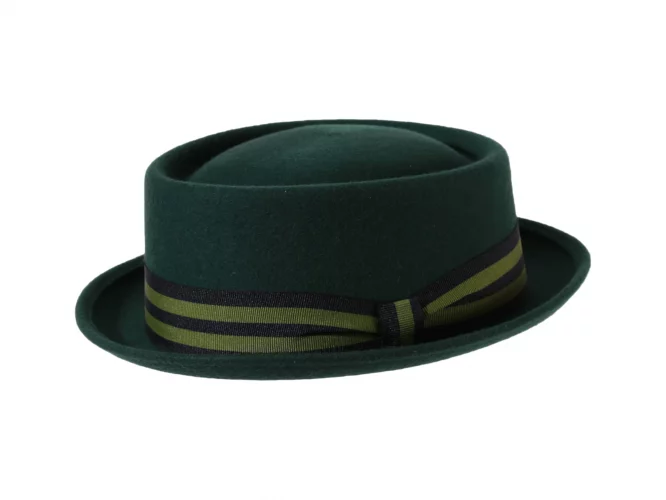Filzhut Porkpie mit gestreiften Hutband – Bild 2