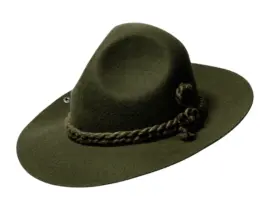 Jägerhut breitrandig mit seitlichem Druckknopf – Handgefertigt in der Schweiz