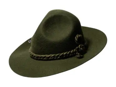 Jägerhut breitrandig mit seitlichem Druckknopf – Handgefertigt in der Schweiz