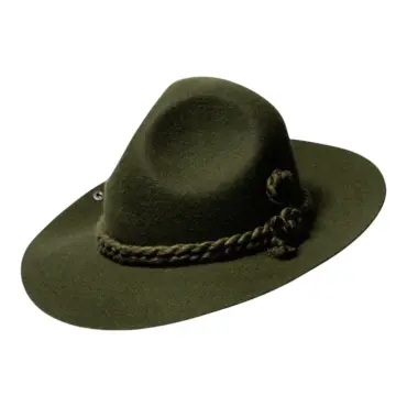 Jägerhut breitrandig mit seitlichem Druckknopf – Handgefertigt in der Schweiz