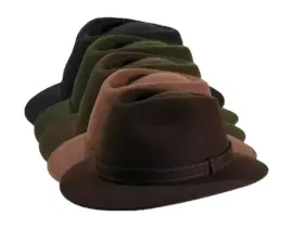 ityhut aus Wollfilz mit schmaler Krempe, handgefertigt in der Schweiz