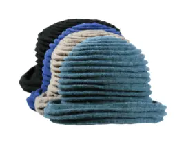 Damenhut Cloche aus Wollbänder