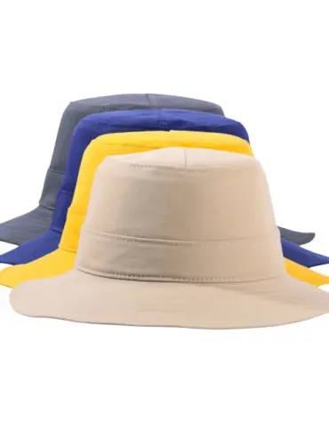 Outdoorhut gewachst in Gelb, Beige, Marine und Anthrazit