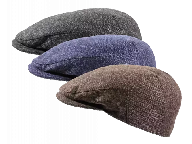 Schiebermütze "Pure Wool Herringbone"