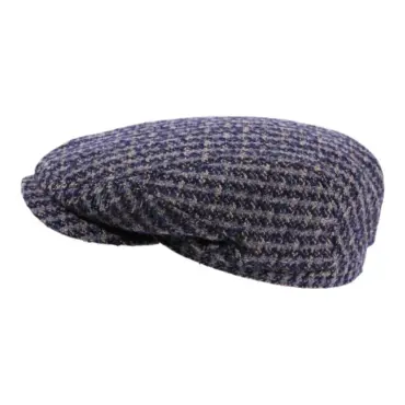 Schiebermütze Martin mit Hahnentritt-Karo in marine/beige