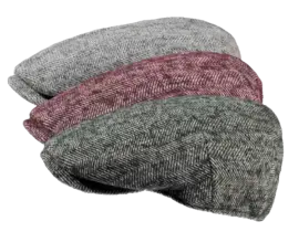 Schiebermütze mit Fischgrätmuster