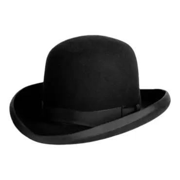 Bat Masterson Derbyhut aus Haarfilz – Westernhut mit runder Krone