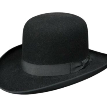 Bat Masterson Derbyhut aus Haarfilz – Westernhut mit runder Krone