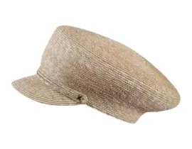 Camaret-Strohmütze naturfarben mit Strohband