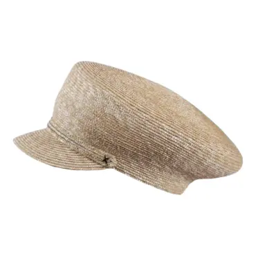 Camaret-Strohmütze naturfarben mit Strohband