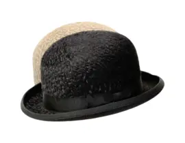 Haarfilzhut Melone Melousine bestickt