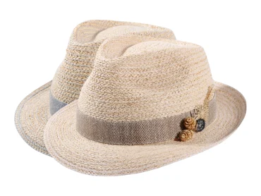 Sommerhut Trilby Raffia mit Strohschmuck