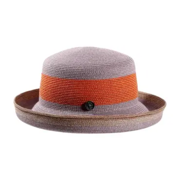 Damen Aufschlaghut Hanf "blockcolors"