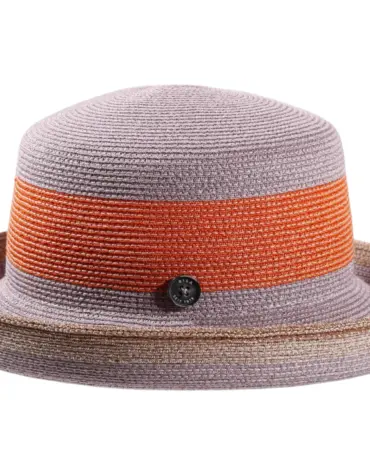 Damen Aufschlaghut Hanf "blockcolors"