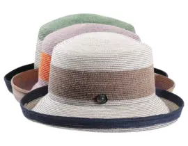 Damen Aufschlaghut Hanf "blockcolors"