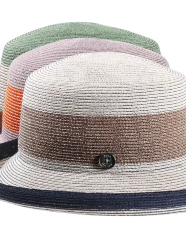 Damen Aufschlaghut Hanf "blockcolors"