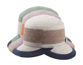 Damenhut Hanf "blockcolors"