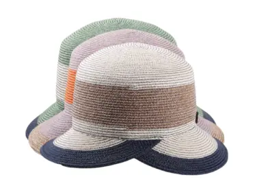 Damenhut Hanf "blockcolors"