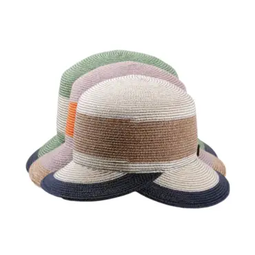 Damenhut Hanf "blockcolors"