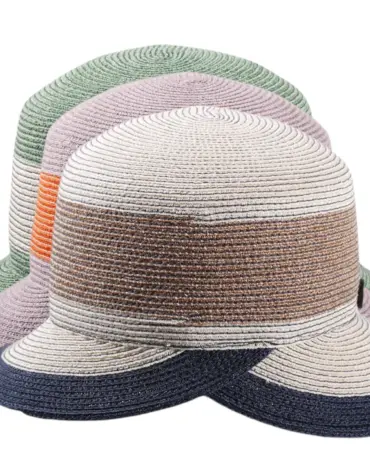 Damenhut Hanf "blockcolors"