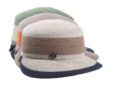 Damenhut Hanf "blockcolors"