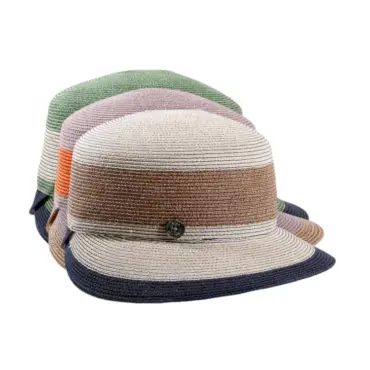 Damenhut Hanf "blockcolors"