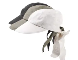 Leichter Leinenhut mit Schild und Bindeband