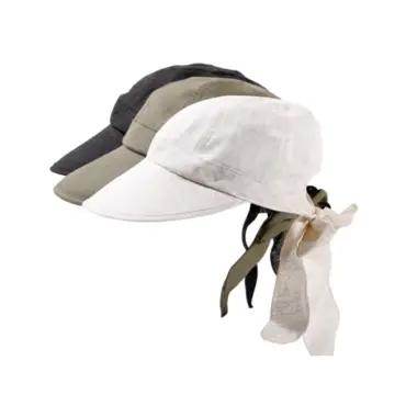 Leichter Leinenhut mit Schild und Bindeband