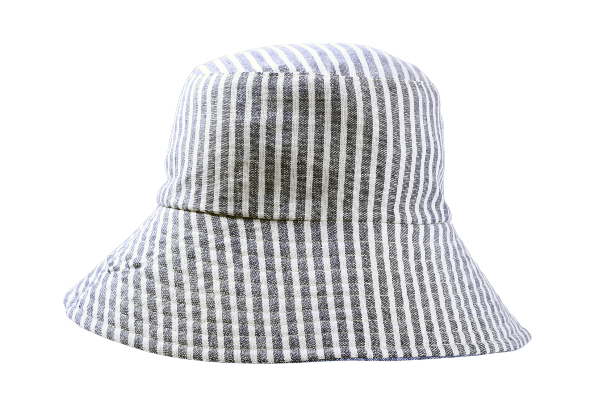 Reversibler Sommerhut aus Leinen in Beige, Rot oder Jeansblau