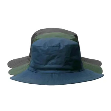 Regen-Ölhut mit breiter Krempe in Marineblau, Grün oder Schwarz