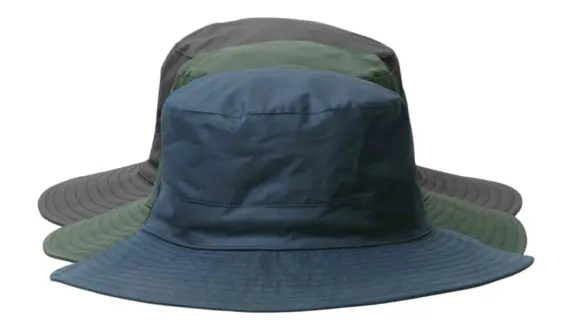 Regen-Ölhut mit breiter Krempe in Marineblau, Grün oder Schwarz