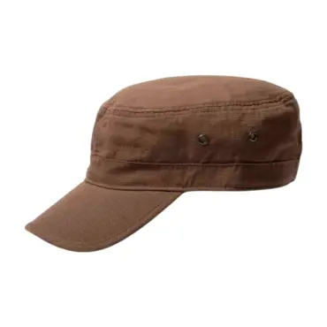 Fidel Castro Mütze aus 100 % Baumwolle in Schwarz und Kakao mit Belüftungsösen