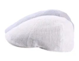 Schiebermütze Leinen gestreift