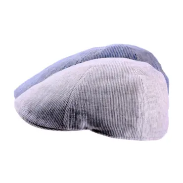 Schiebermütze Leinen gestreift