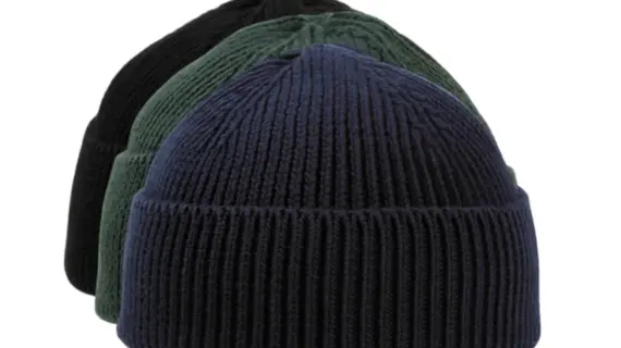 Sommer Strickmütze uni in Schwarz, Olive und Marine