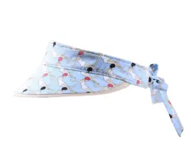 Sonnenschild mit blauer Badenixen-Grafik und Bindeschlaufe