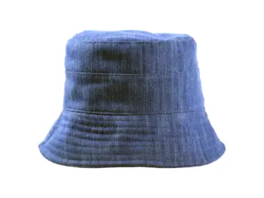 Sommerhut im Bucket-Stil aus Jeansstoff in Blau