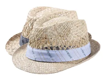Trilby Strohhut mit Edelweissband in Natur